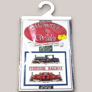 Memories of Wales Needlecraft Kit Ffestiniog Railway Trains Cambriana Designs